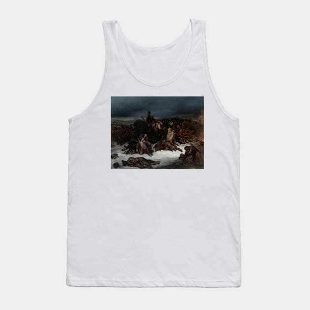 The Retreat of Napoleon's Army from Russia in 1812 by Ary Scheffer Tank Top by Classic Art Stall